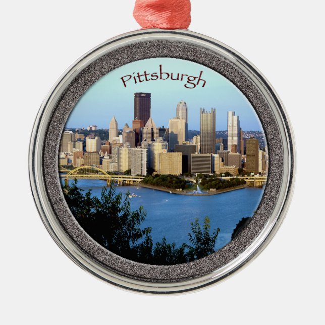 Ornamento De Metal Pittsburgh Ornament-Premium (Frente)
