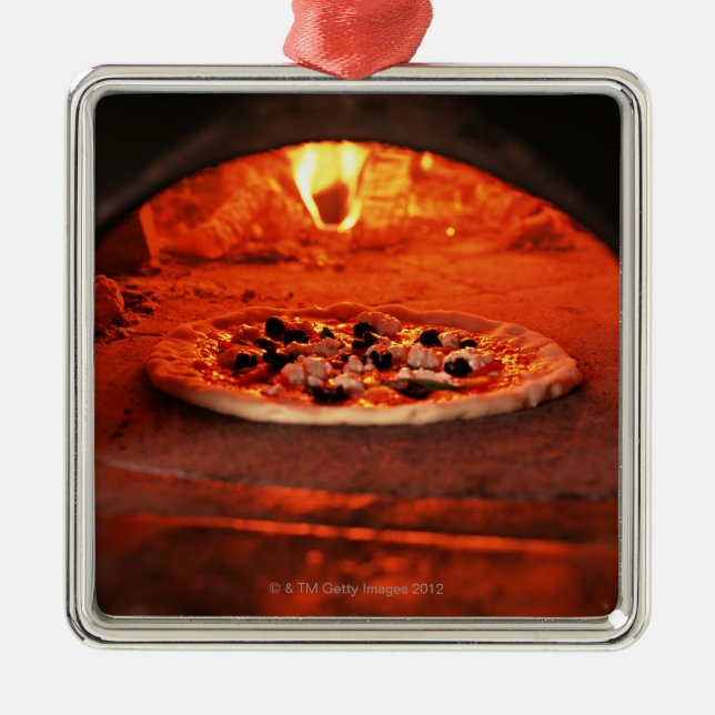 Ornamento De Metal Pizza (Frente)