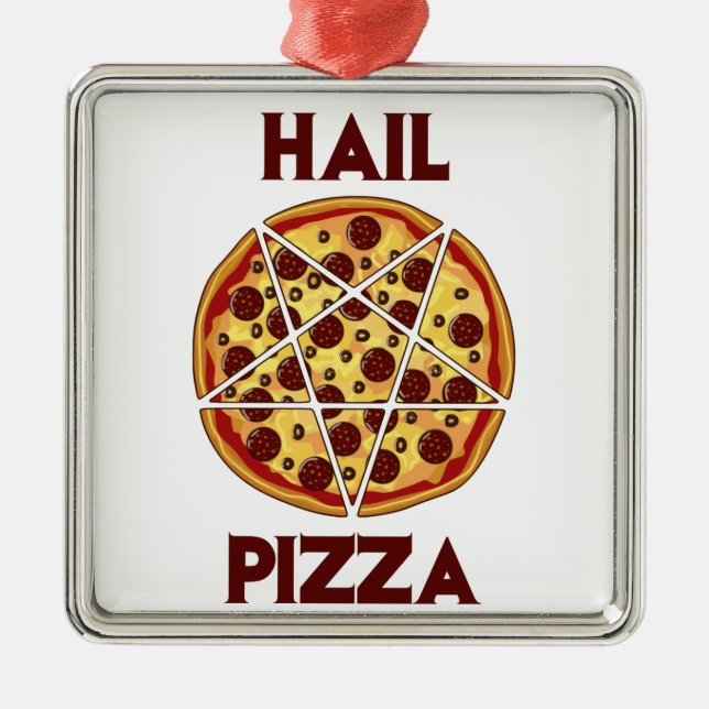 Ornamento De Metal Pizza da saraiva (Frente)