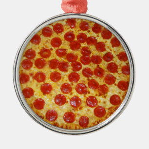 Ornamento De Metal Pizza Pepperoni