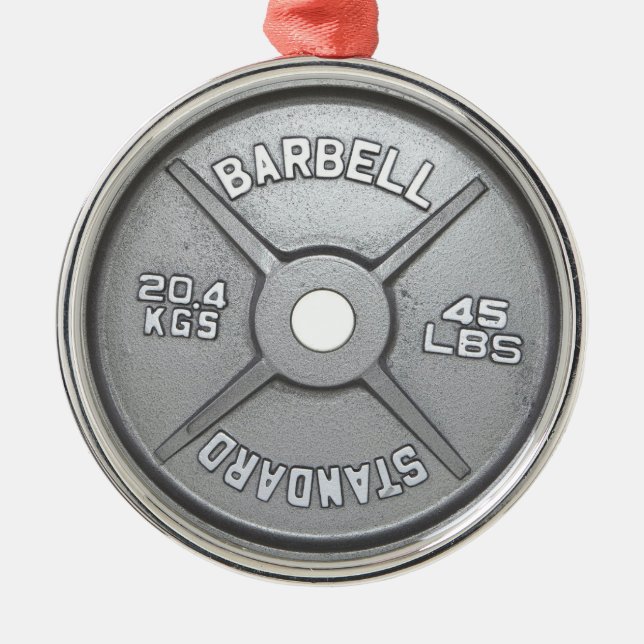 Ornamento De Metal Placa do Barbell (Frente)