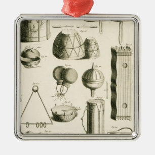 Ornamento De Metal Placa II: Instrumento de percussão antigo e