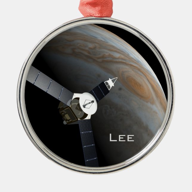 Ornamento De Metal Planeta exterior e sonda (Frente)