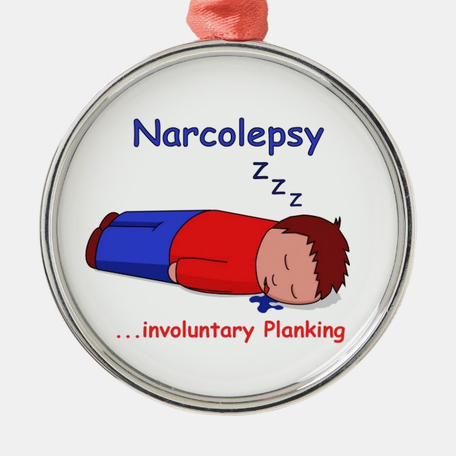 Ornamento De Metal Planking involuntário do Narcolepsy… (Frente)