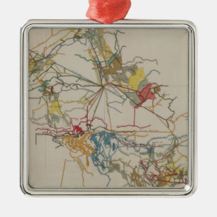 Ornamento De Metal Plano da mina nova de Almaden