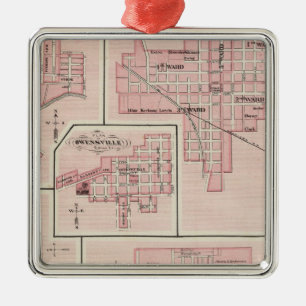 Ornamento De Metal Plano de Mount Vernon, Posey County com Patoka