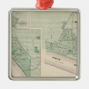 Ornamento De Metal Plano de Newburgh, Warrick Co com Boonville