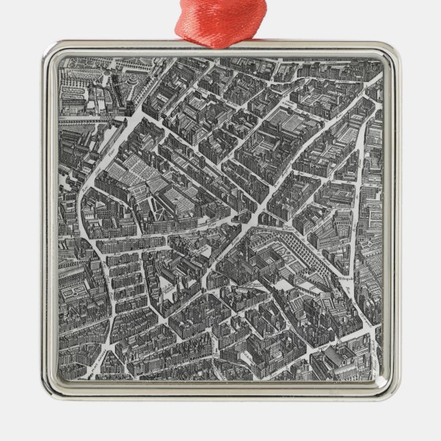 Ornamento De Metal Plano de Paris (Frente)