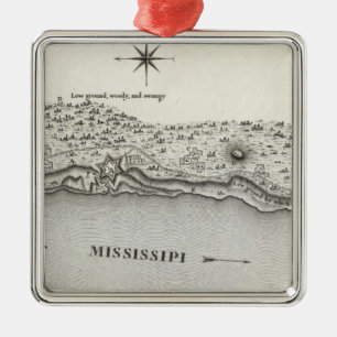 Ornamento De Metal Plano do forte Baton Rouge