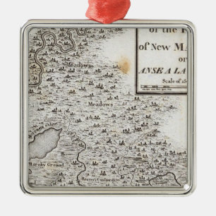 Ornamento De Metal Plano do forte de Madrid novo