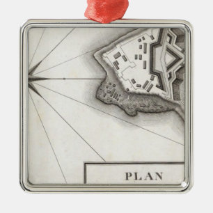 Ornamento De Metal Plano Fort Niagara