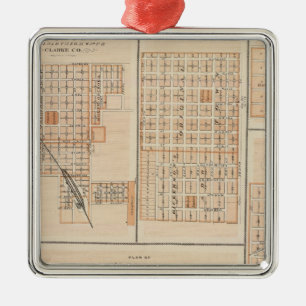 Ornamento De Metal Planos de Atlântico, Osceola, Lewis