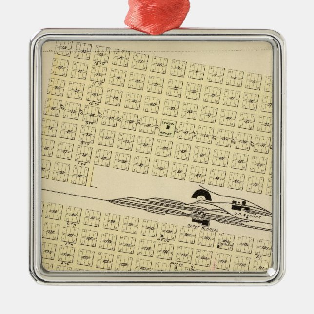 Ornamento De Metal Platte norte, Nebraska (Frente)