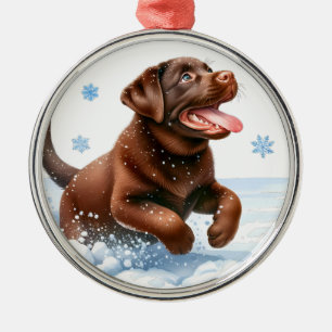 Ornamento De Metal Playcolate Labrador Cachorro de Retriever