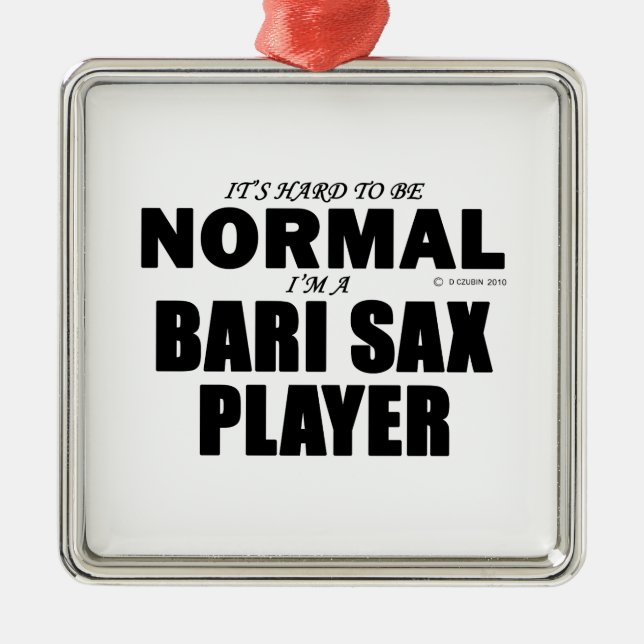 Ornamento De Metal Player Sax Bari Normal (Frente)