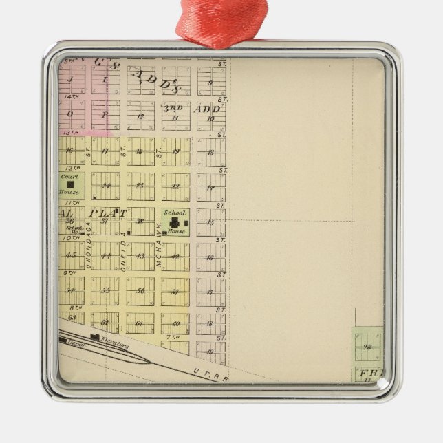 Ornamento De Metal Plum Creek, Nebraska (Frente)