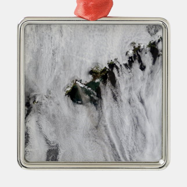 Ornamento De Metal Plumas do vulcão Okmok, Ilhas Aleutas (Frente)