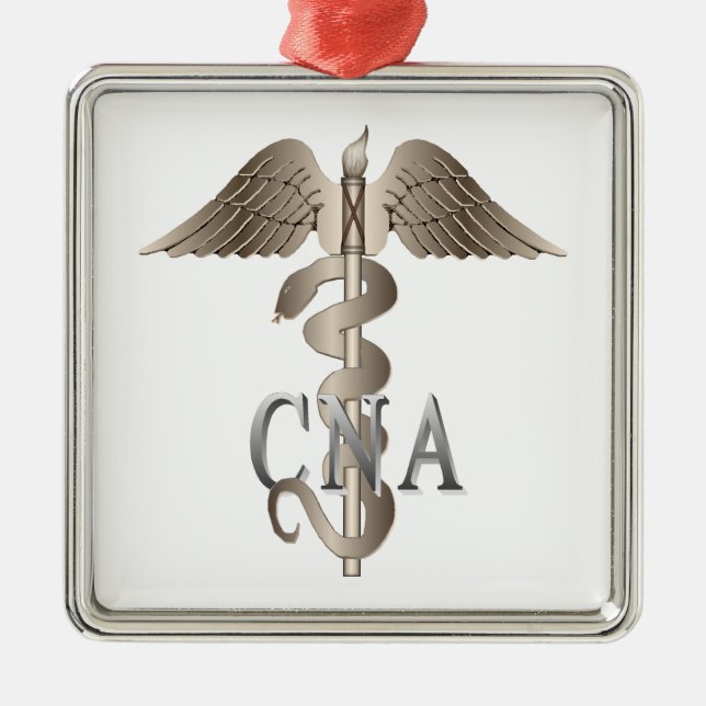 Ornamento De Metal PODE o Caduceus (Frente)