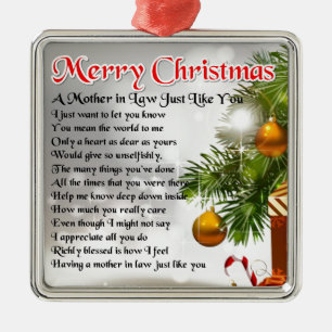 Ornamento De Metal Poema da sogra - design do Natal