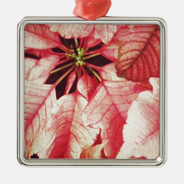 Ornamento De Metal Poinsettia (Frente)