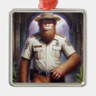 Ornamento De Metal Policial Bigfoot