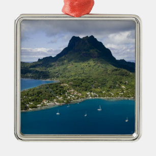 Ornamento De Metal Polinésia Francesa, Bora Bora. Vista aérea de
