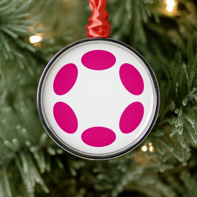 Ornamento De Metal Polkadot (Árvore)
