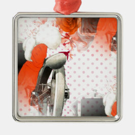 Ornamento De Metal polkadots flapper