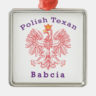 Ornamento De Metal Polonês Texan Eagle Babcia