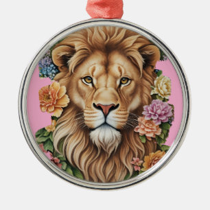 Ornamento De Metal Pomada de flor de leão