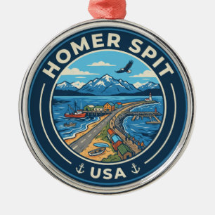 Ornamento De Metal Ponta Homer EUA