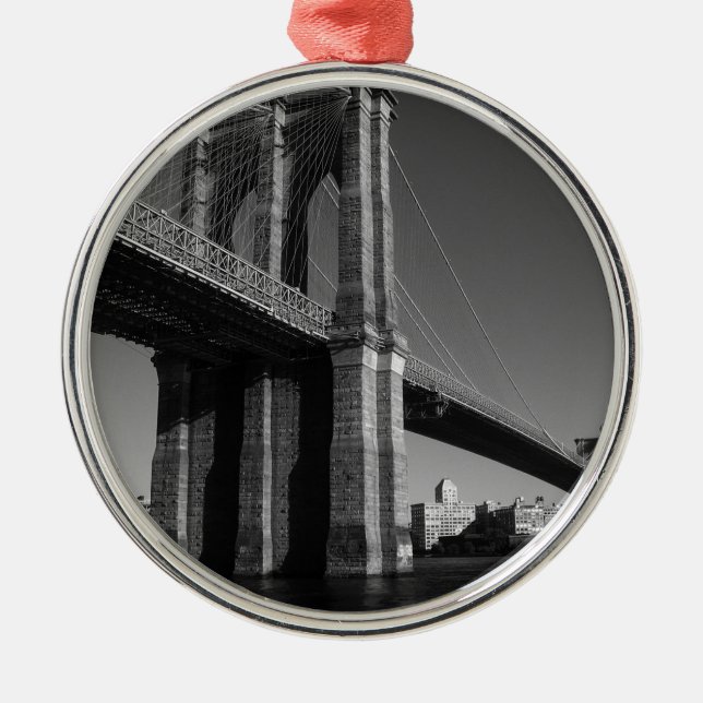 Ornamento De Metal Ponte Black & White Brooklyn (Frente)