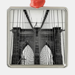 Ornamento De Metal Ponte Black White Brooklyn Nova York