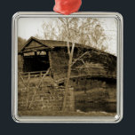 Ornamento De Metal Ponte coberta<br><div class="desc">Ponte coberta</div>