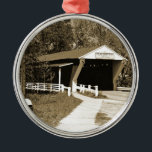 Ornamento De Metal Ponte coberta<br><div class="desc">Ponte coberta</div>