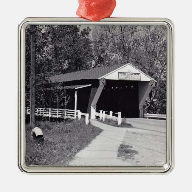 Ornamento De Metal Ponte coberta (Frente)