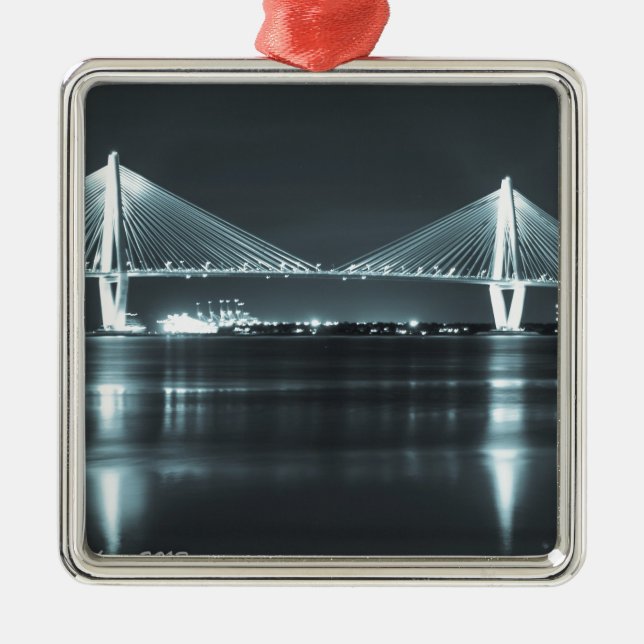 Ornamento De Metal Ponte do nighttime (Frente)