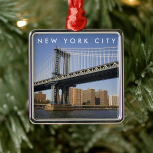 Ornamento De Metal Ponte Manhattan o rio East   Cidade de Nova York