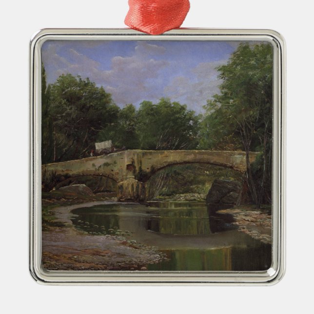 Ornamento De Metal Ponte sobre um rio na Espanha (por Santiago Rusiño (Frente)