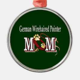 Ornamento De Metal Ponteiro Alemão Wirehaired Mãe Gifts