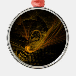 Ornamento De Metal Ponto de ruptura Abstrato Art redondo