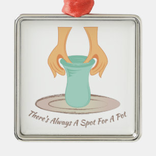 Ornamento De Metal Ponto para um pote