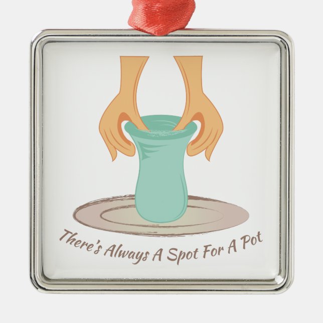 Ornamento De Metal Ponto para um pote (Frente)