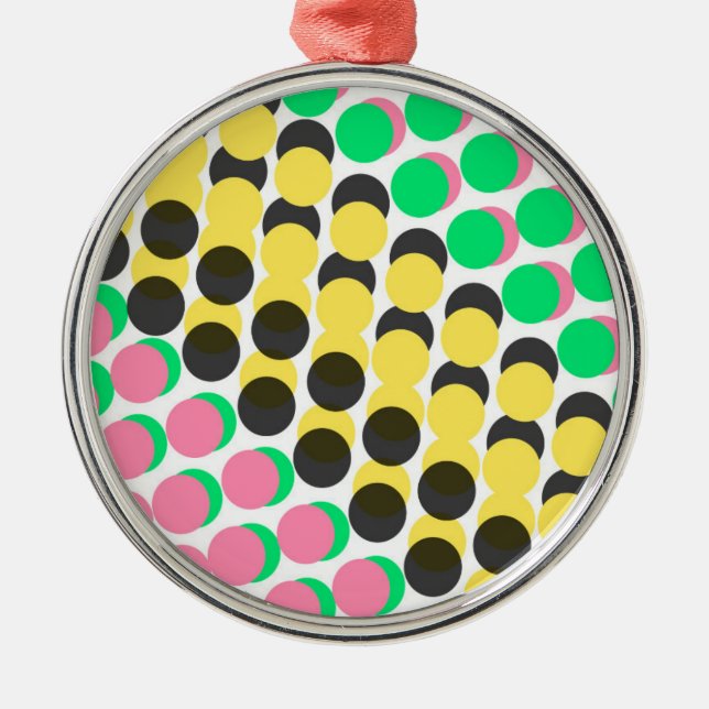 Ornamento De Metal Pontos cobertos (Frente)