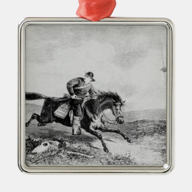 Ornamento De Metal Pony Express americano (Frente)