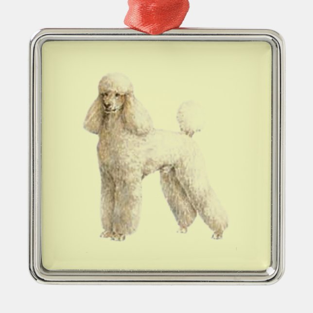 Ornamento De Metal Poodle -- Puppy Clip (Frente)
