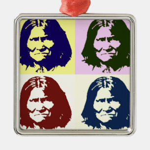 Ornamento De Metal Pop Art Geronimo