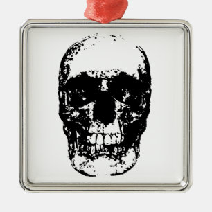 Ornamento De Metal Pop de Arte Preta e Branca