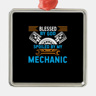 Ornamento De Metal Por Deus Por Mecânico