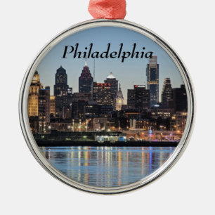Ornamento De Metal Por do sol de Philly
